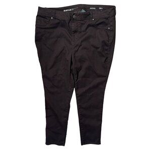 Avenue Denim Women's Black Skinny Jeans Average Length Size 18 Stretch